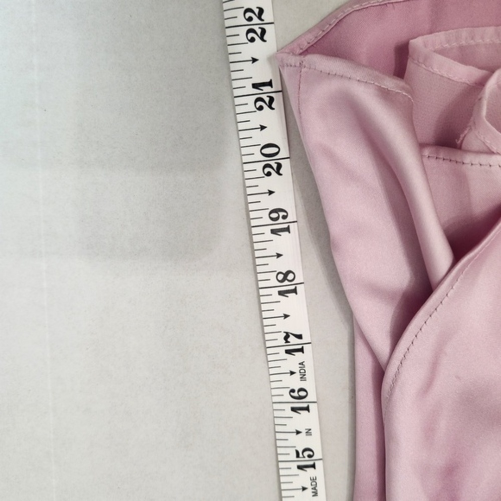 Zara Dress Womens Size Small Light Pink‎ Shirt Satin Collared Wrap Elegant Dress - Picture 6 of 14